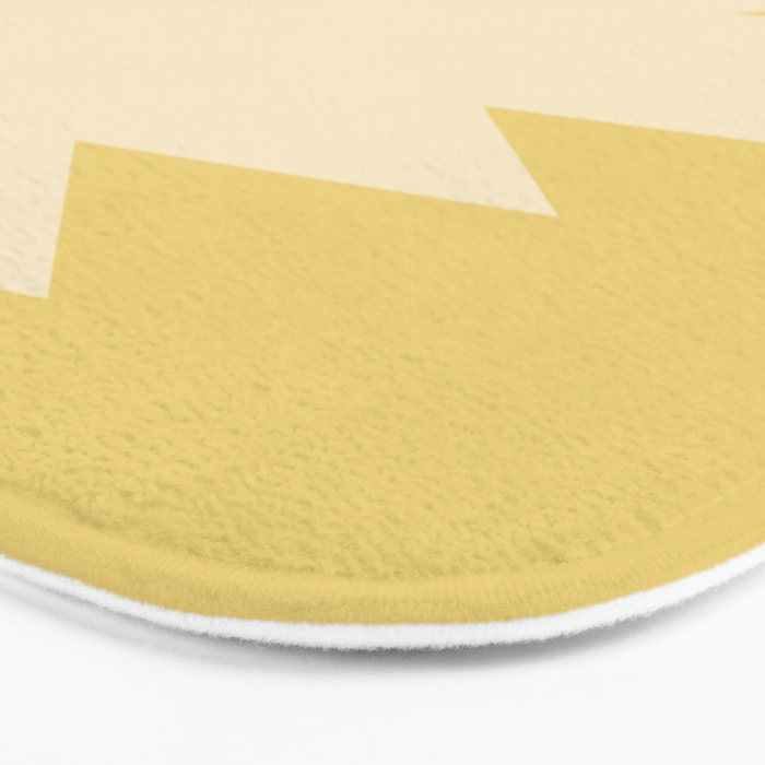 Geometric Southwestern Minimalism - Bright Golden Yellow Bath Mat Gallery Image 3