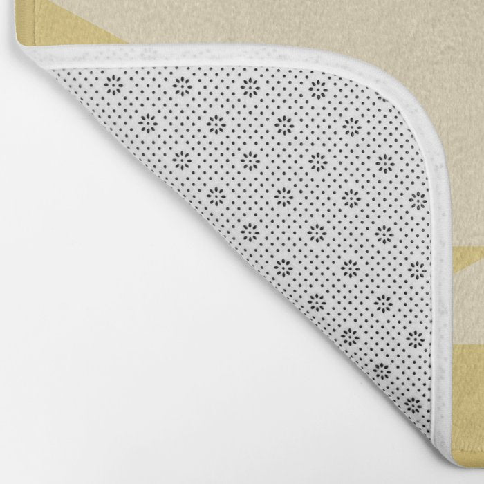 Geometric Southwestern Minimalism - Bright Golden Yellow Bath Mat Gallery Image 2