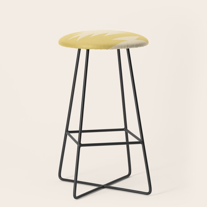 Geometric Southwestern Minimalism - Bright Golden Yellow Stool Gallery Image 1