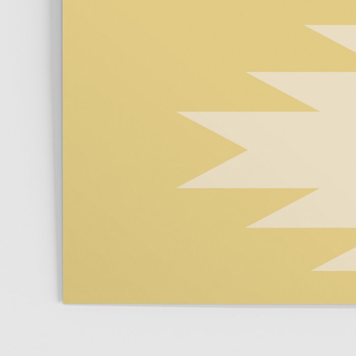 Geometric Southwestern Minimalism - Bright Golden Yellow Poster Gallery Image 3