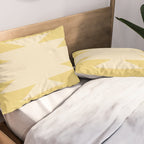 Geometric Southwestern Minimalism - Bright Golden Yellow Pillow Sham Gallery Image 2