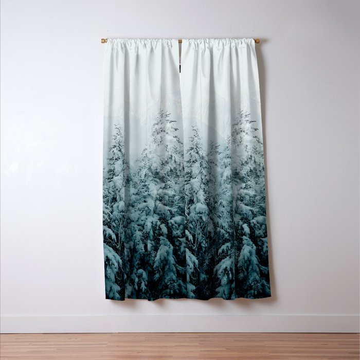 Winter Forest Window Curtain Gallery Image 3