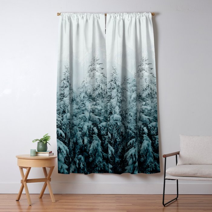Winter Forest Window Curtain Gallery Image 1