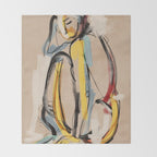 Abstract Female Figure Throw Blanket Gallery Image 2