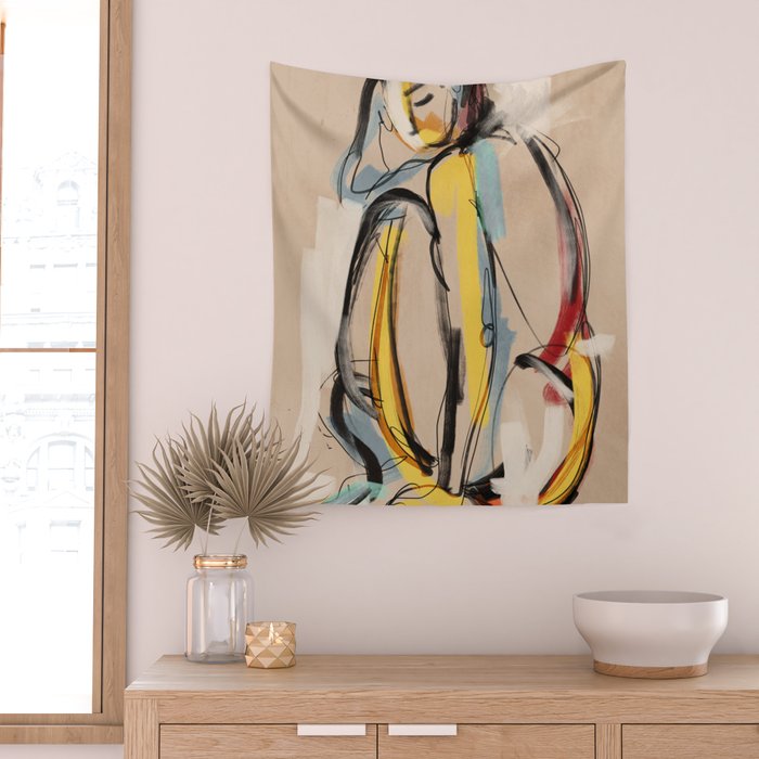 Abstract Female Figure Wall Tapestry Gallery Image 2