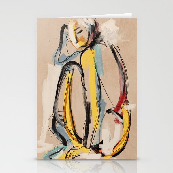 Abstract Female Figure Stationery Card Gallery Image 1