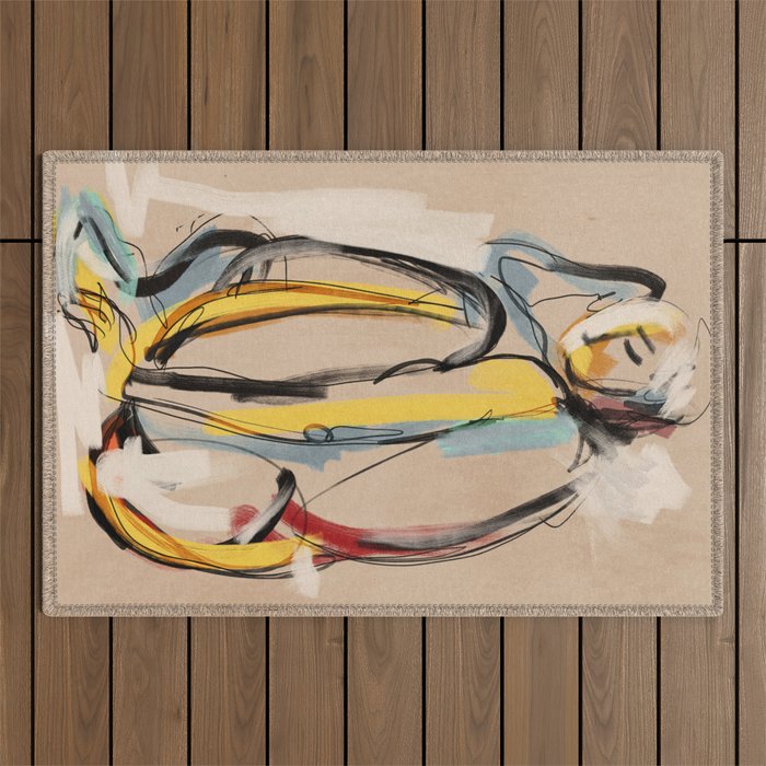 Abstract Female Figure Outdoor Rug Gallery Image 1