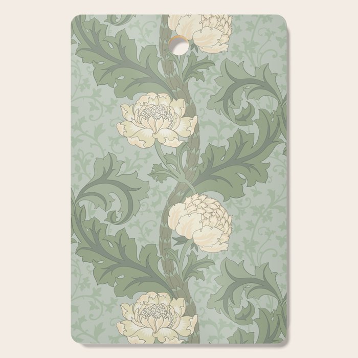 Vintage Floral Arts and Crafts Style Cutting Board Gallery Image 1
