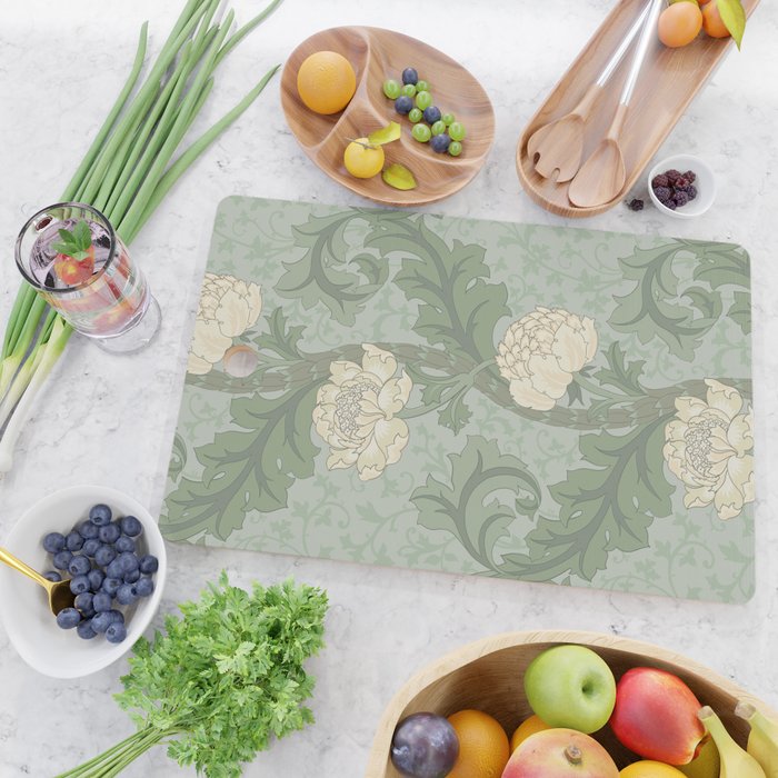 Vintage Floral Arts and Crafts Style Cutting Board Gallery Image 2