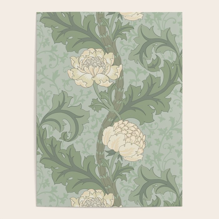 Vintage Floral Arts and Crafts Style Poster Gallery Image 4