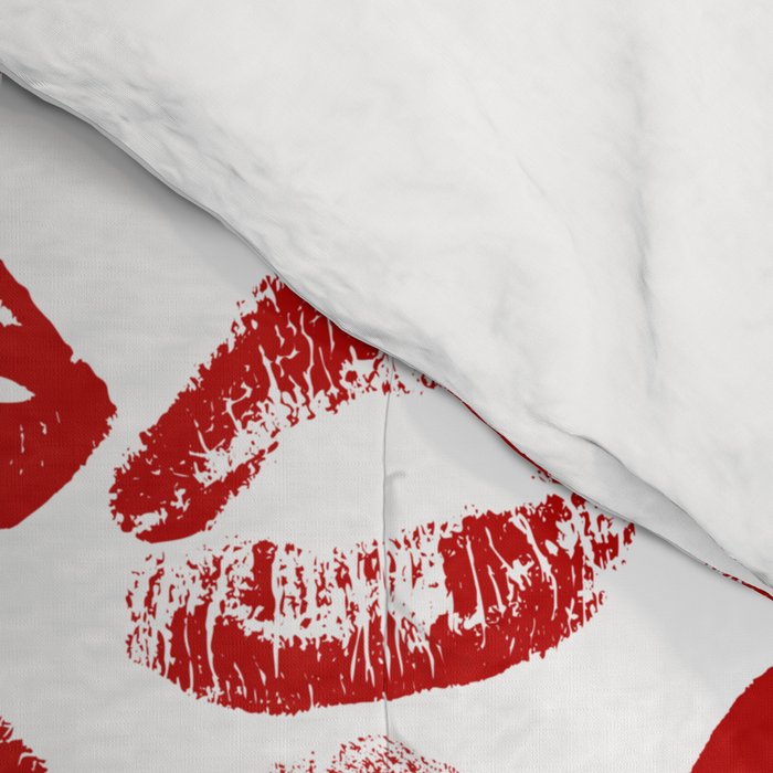 red lipstick kisses Comforter Gallery Image 4