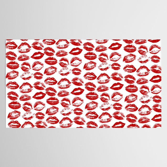 red lipstick kisses Tablecloth Gallery Image 2