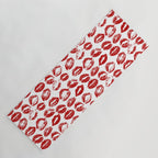 red lipstick kisses Yoga Mat Gallery Image 1
