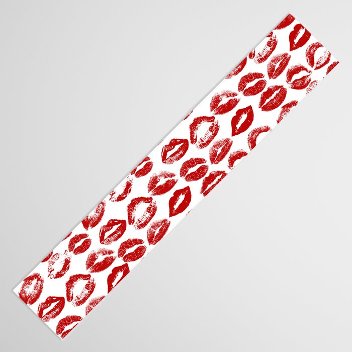 red lipstick kisses Table Runner Gallery Image 3