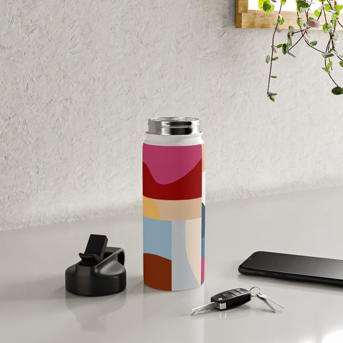 Ypres Mosaic Modernist Pattern Print Water Bottle Gallery Image 5