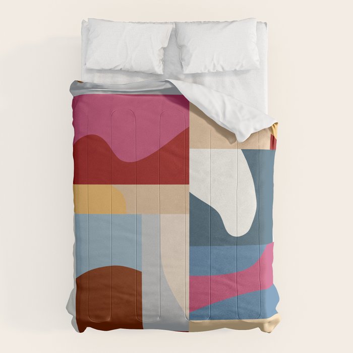 Ypres Mosaic Modernist Pattern Print Comforter