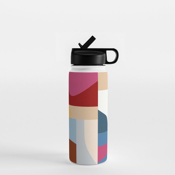 Ypres Mosaic Modernist Pattern Print Water Bottle Gallery Image 1