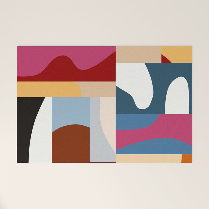 Ypres Mosaic Modernist Pattern Print Welcome Mat Gallery Image 1