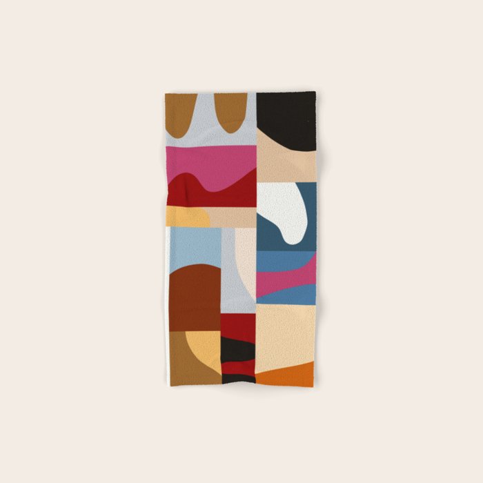 Ypres Mosaic Modernist Pattern Print Bath Towel Gallery Image 1