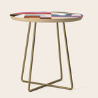 Ypres Mosaic Modernist Pattern Print Side Table Gallery Image 1