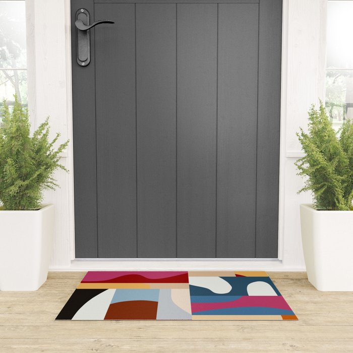 Ypres Mosaic Modernist Pattern Print Welcome Mat Gallery Image 3