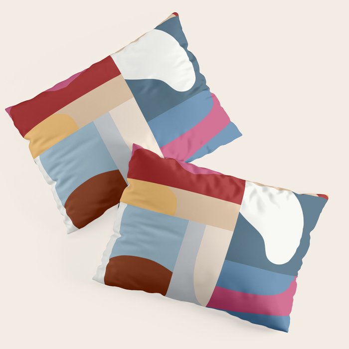 Ypres Mosaic Modernist Pattern Print Pillow Sham Gallery Image 3
