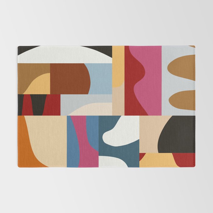 Ypres Mosaic Modernist Pattern Print Rug Gallery Image 2
