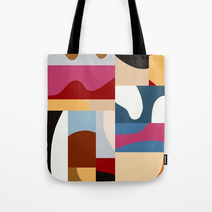 Ypres Mosaic Modernist Pattern Print Tote Bag Gallery Image 1