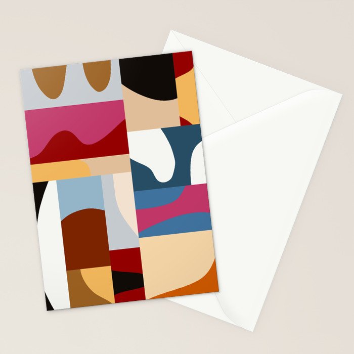Ypres Mosaic Modernist Pattern Print Stationery Card Gallery Image 2