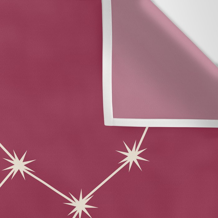Virgo Zodiac Star Constellation Line Art Pink Wall Tapestry Gallery Image 3