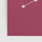 Virgo Zodiac Star Constellation Line Art Pink Poster Gallery Image 3