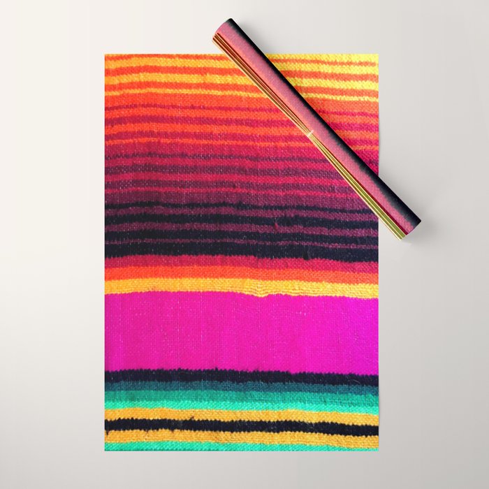 Magenta Sky Serape Wrapping Paper Gallery Image 1