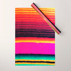 Magenta Sky Serape Wrapping Paper Gallery Image 1