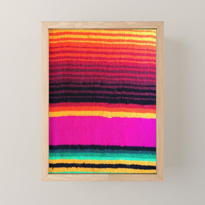 Magenta Sky Serape Mini Art Print Gallery Image 1