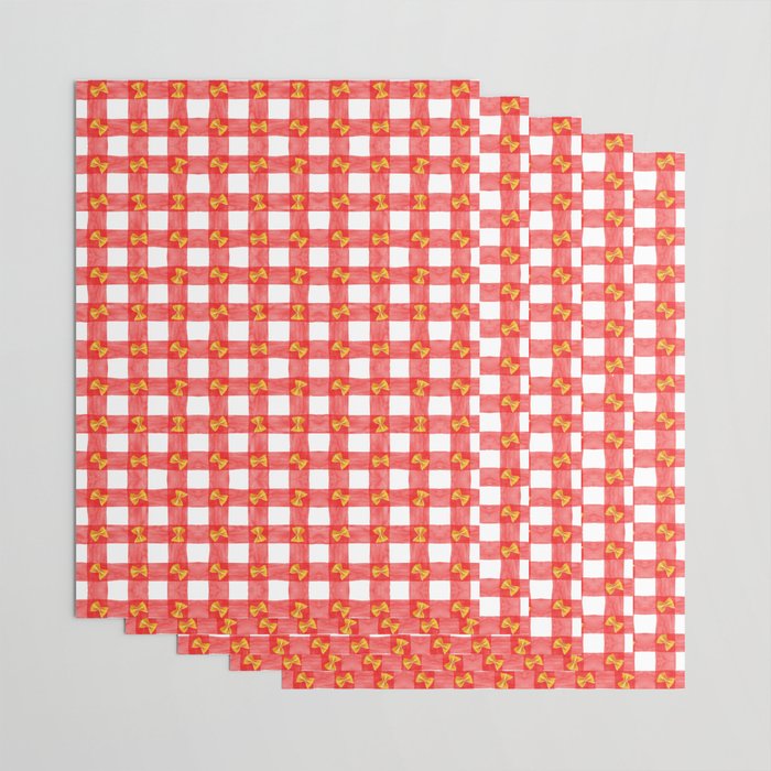 Gingham Pasta Wrapping Paper Gallery Image 3