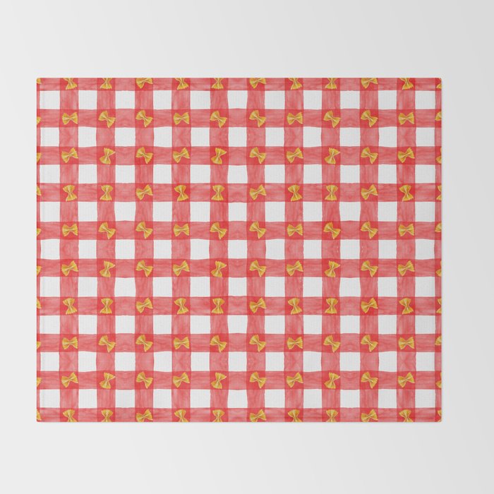 Gingham Pasta Throw Blanket Gallery Image 2