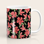 Red bold flowers in black background Coffee Mug Gallery Image 1