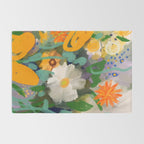 floral spring abstract painting Rug Gallery Image 2