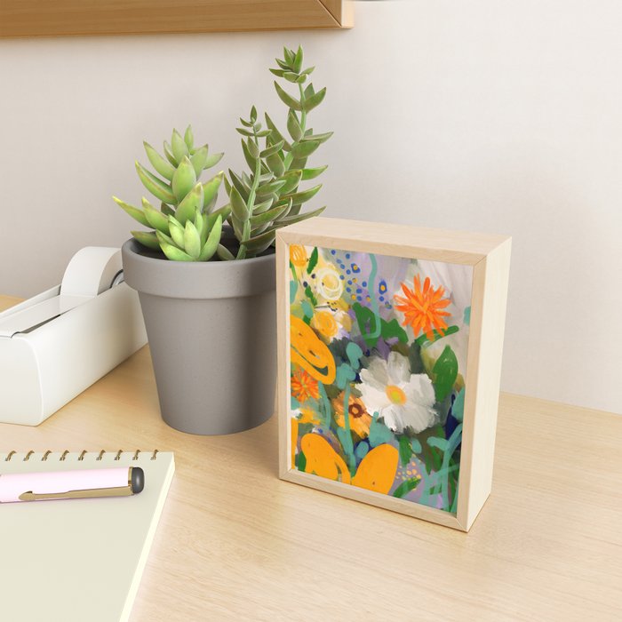 floral spring abstract painting Mini Art Print Gallery Image 2