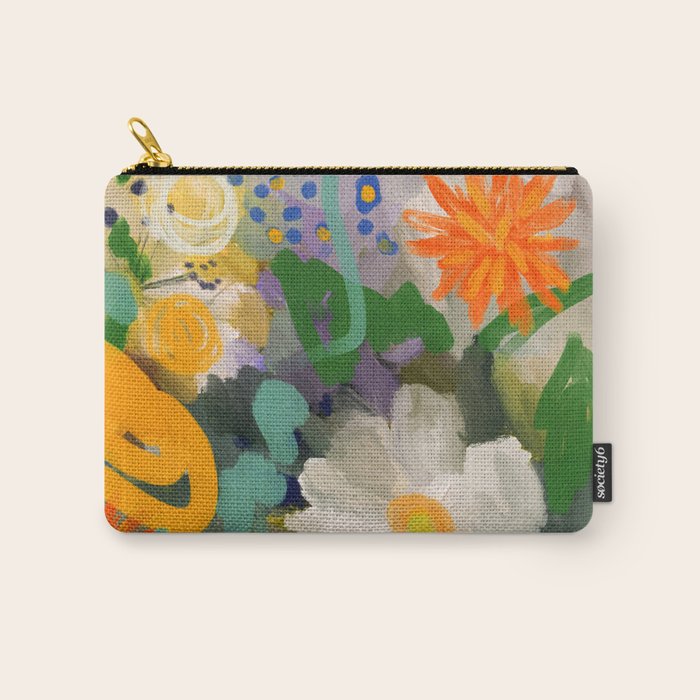 floral spring abstract painting Carry All Pouch Gallery Image 1