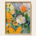 floral spring abstract painting Serving Tray Gallery Image 1