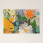 floral spring abstract painting Welcome Mat Gallery Image 1