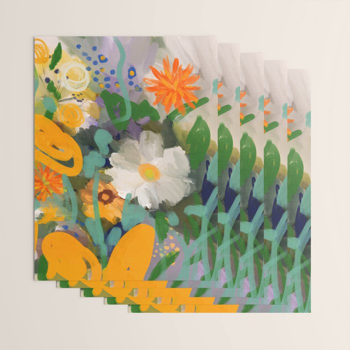 floral spring abstract painting Wrapping Paper Gallery Image 3