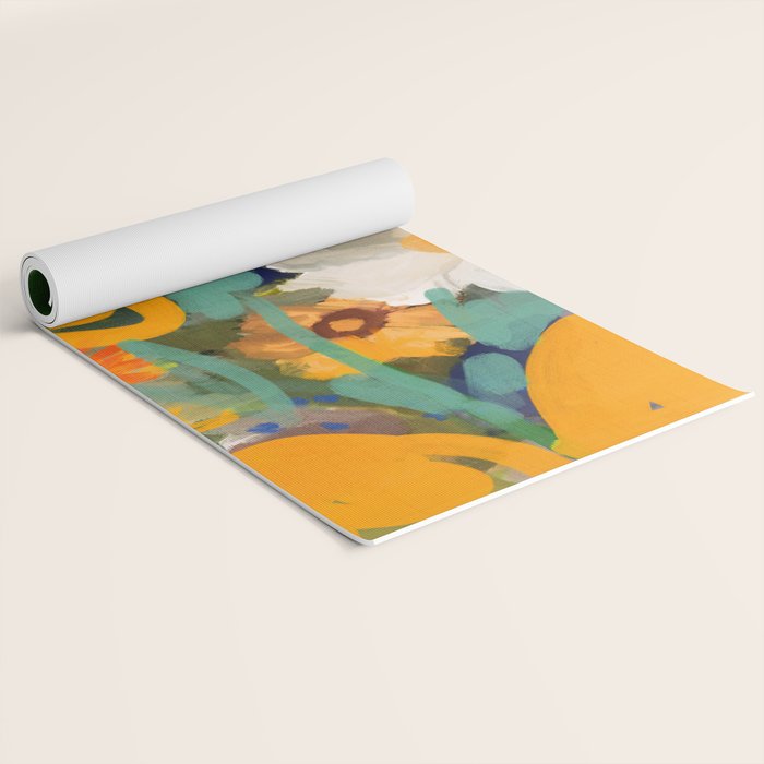 floral spring abstract painting Yoga Mat Gallery Image 2