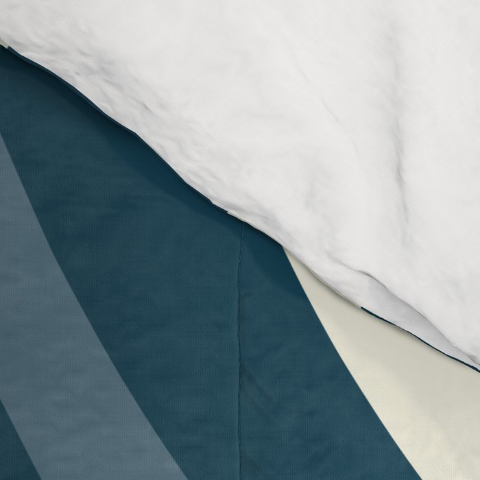 New Groove Retro Swirl Abstract Pattern Steel Teal Blue Comforter Gallery Image 4