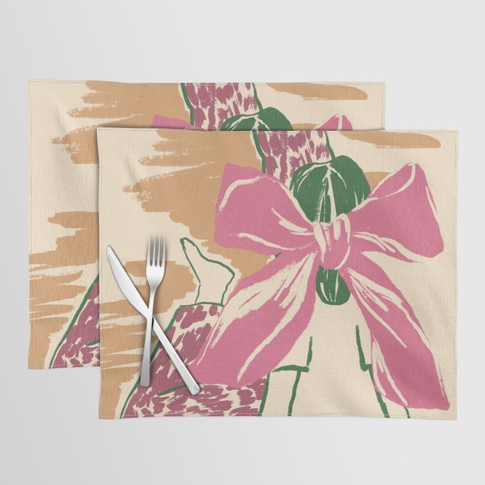 Girl With A Pink Bow Placemat Gallery Image 1