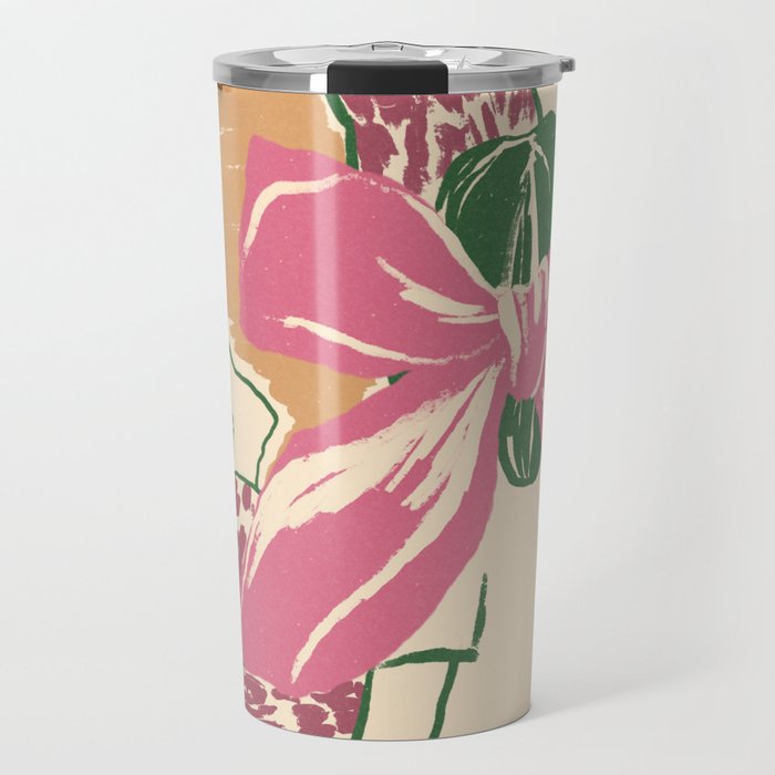 Girl With A Pink Bow Travel Mug Gallery Image 1