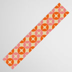 Mid Century Modern Pattern in Pink and Orange Table Runner Gallery Image 3