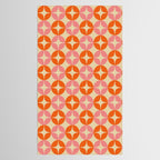 Mid Century Modern Pattern in Pink and Orange Tablecloth Gallery Image 2
