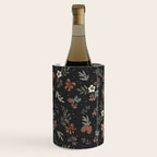 Vintage Winter Foliage with Berries, Pinecones and Ribbons on Black Wine Chiller Gallery Image 3